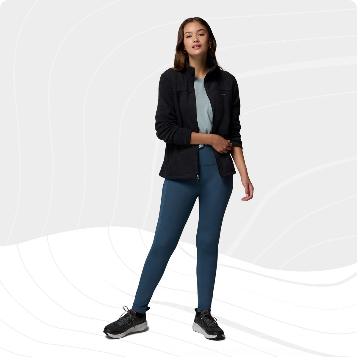 Chaleco polar Columbia fast trek™ ii - chaleco polar para mujer - chaleco exterior - negro - talla l