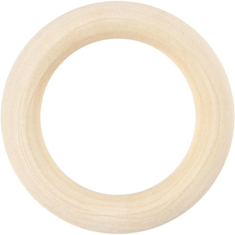 Creativ company anillo de madera, d 55 mm, 6 piezas, 1 caja