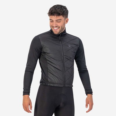 Chaqueta ciclista de invierno Rogelli wadded ii para hombre - chaqueta ciclista - resistente al viento - negro - talla s