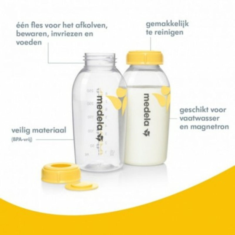 Biberones Medela para almacenar leche materna - Sin BPA - juego de 2x 250 ml por biberón