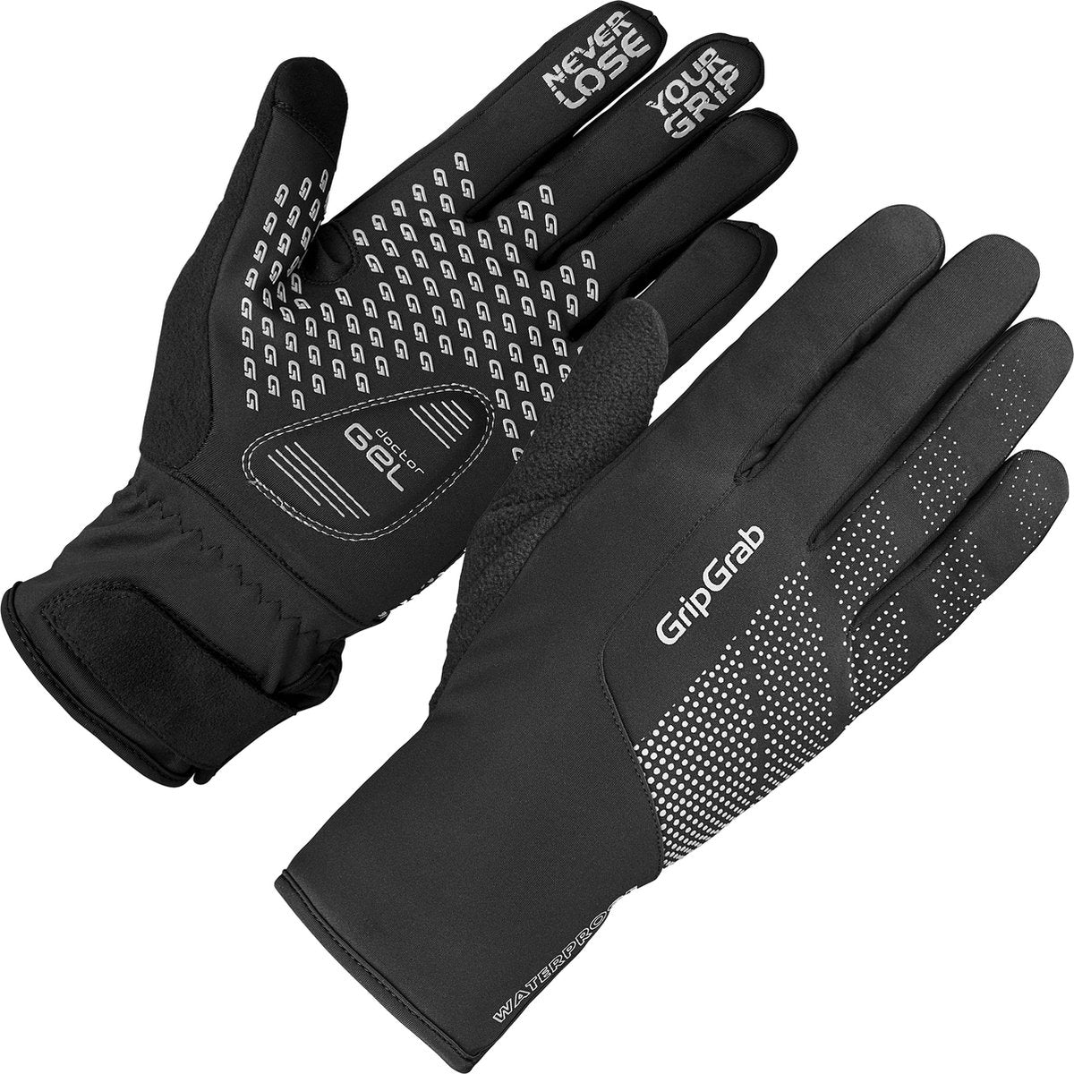 Gripgrab - ride waterproof winter fietshandschoenen lange vinger waterdicht met padding - unisex - zwart - maat xl