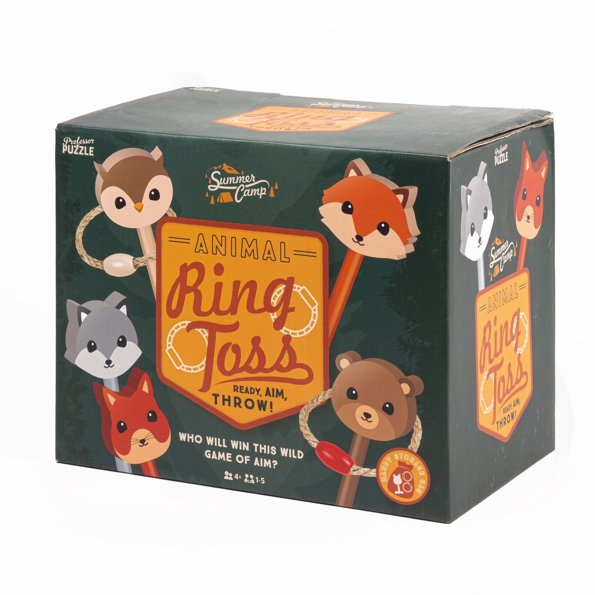 Professor puzzle animal ring toss - juego de mesa - inglés -