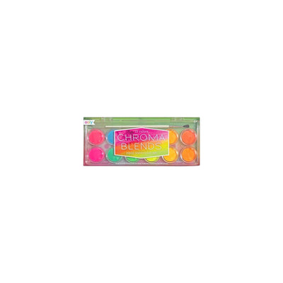 Ooly - chroma blends - set de pintura acuarela neón - 12 colores con pincel