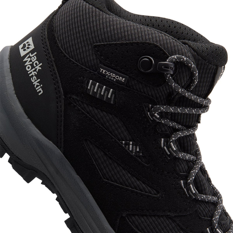 Jack wolfskin vojo tour texapore mid k scarponcini da trekking per bambini-phantom