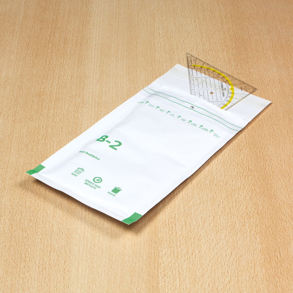 Raadhuis luchtkussenenvelop - 140x225mm - b12 - met plakstrip - wit - 200 stuks - rd-306612