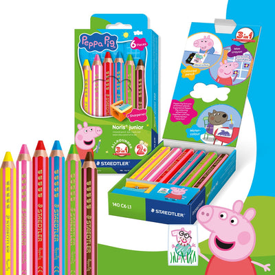 Matita colorata Staedtler peppa pig x noris junior 3 in 1 - set da 6 pz