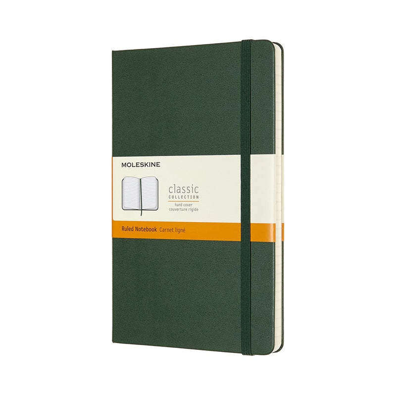 Taccuino classico Moleskine - grande - copertina rigida - a righe - verde mirto