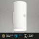 Briloner lima - lampe d'extérieur - buitenlamp met bewegingssensor - wandlamp oplaadbaar - usb - 15,5 x 7 x 8,5 cm - wit