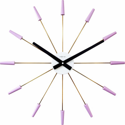 Nextime plug inn – wandklok – 58 cm – rvs – lavendel – stil