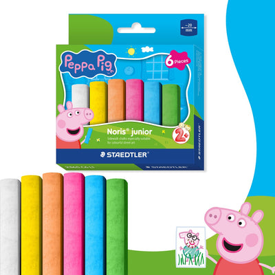 Gessetti da marciapiede Staedtler Peppa Pig x Noris Junior - set da 6 pz