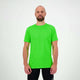 Maglia da corsa promozionale Rogelli da uomo - maniche corte - verde - xxl