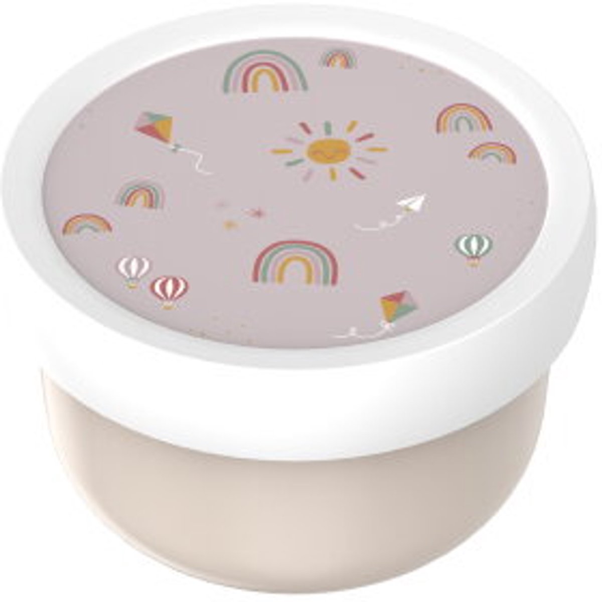 Caja de frutas Mepal Campus - 300 ml - Incluye tenedor para frutas - Cierra bien - Caja para refrigerios - Sunshine Rainbow