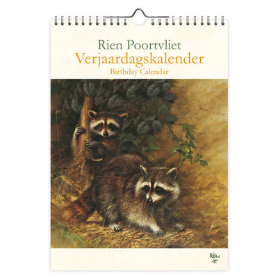 Calendario compleanno Comello Rien Poortvliet natura procioni A4