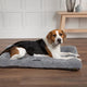 Comodo cuscino per panca Scruffs - morbido cuscino per cani - antiscivolo - similpelle scamosciata - grigio - xl - 120 x 75 cm
