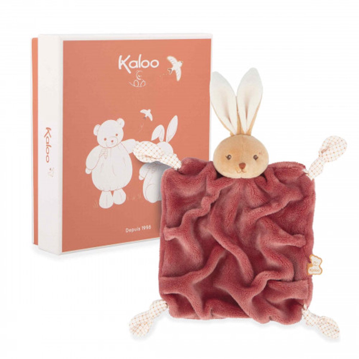 Kaloo intemporel - peluche - conejo - color burdeos