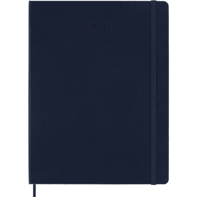Moleskine 12 maanden agenda - 2026 - wekelijks - xl - harde kaft - saffier blauw