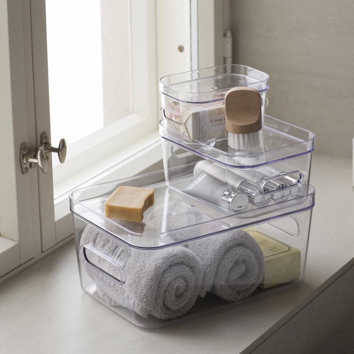Smartstore - caja de almacenamiento compacta l 15,4 litros - plástico - transparente