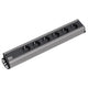 Ciabatta Bachmann 6x contatto di terra, compatibile con rack da 19 pollici, 2 m