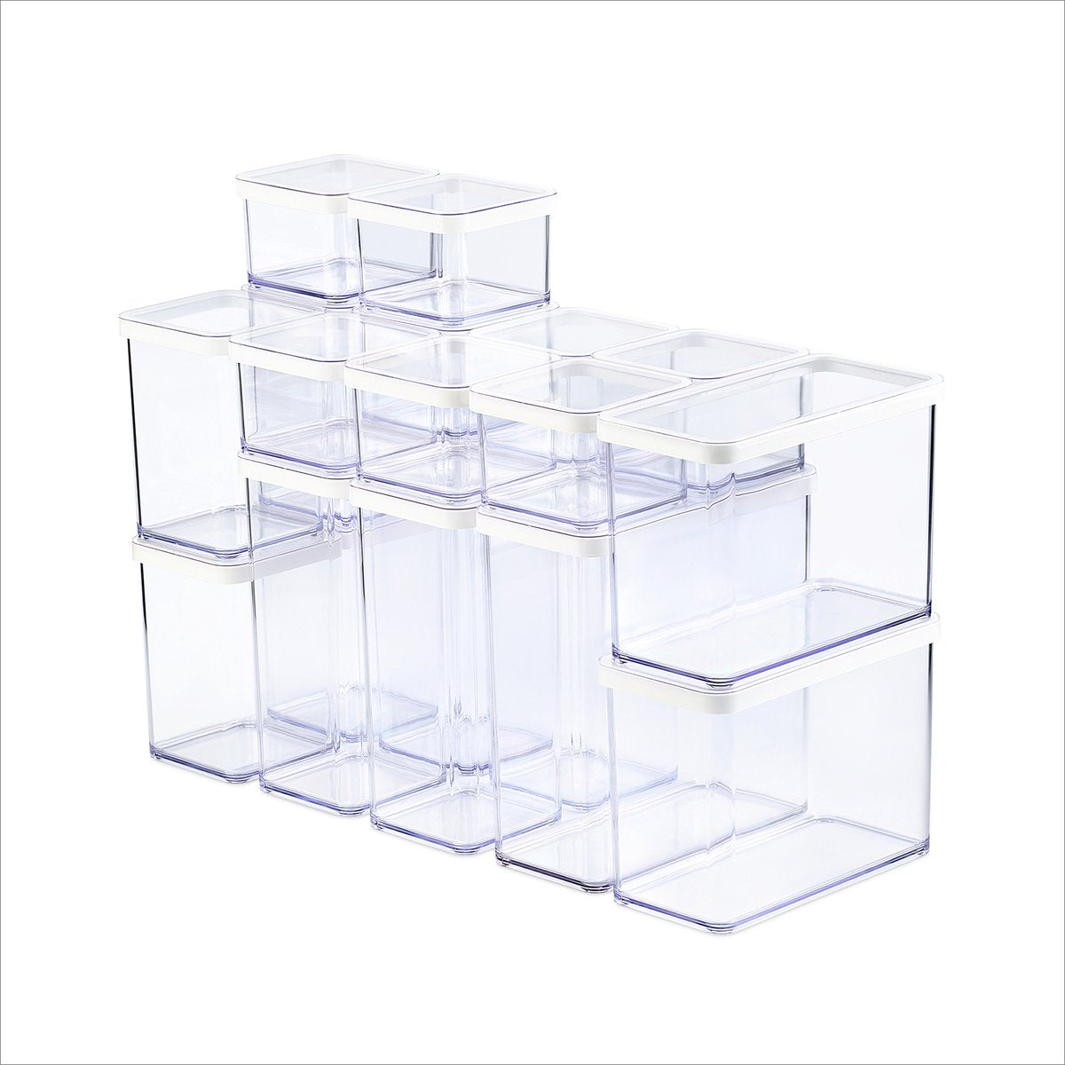 Rotho loft - juego de contenedores de almacenamiento premium 19 piezas - herméticos - aptos para lavavajillas - blanco