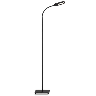 Gradino da ufficio Briloner - Lampada da terra a LED - lampada da tavolo nera - con controllo della temperatura del colore CCT - dimmerabile - con touch - inclinabile - 128 cm