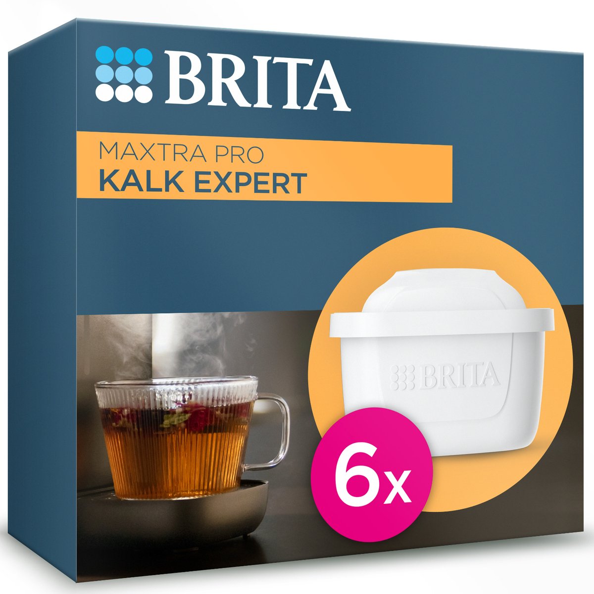 Cartuccia filtro acqua Brita maxtra pro limescale expert - 6 pezzi - filtro acqua originale per tutte le caraffe per la protezione di dispositivi con acqua dura - filtra calcare, impurità, cloro e metalli, tra le altre cose