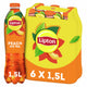Bottiglia di tè freddo Lipton - pesca - a basso contenuto calorico - 6 x 1500 ml - confezione risparmio