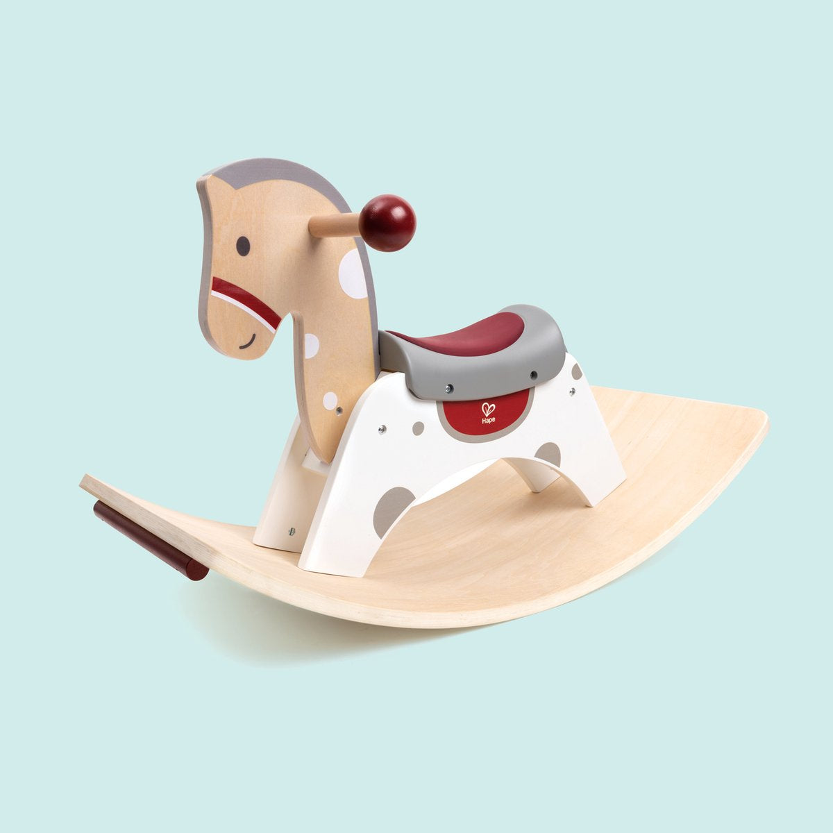 Hape 2-in-1 hobbelpaard met balansboard - houten schommelpaard baby vanaf 12 maanden