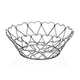 Versa portafrutta cuori metallo acciaio (26 x 10 x 26 cm)