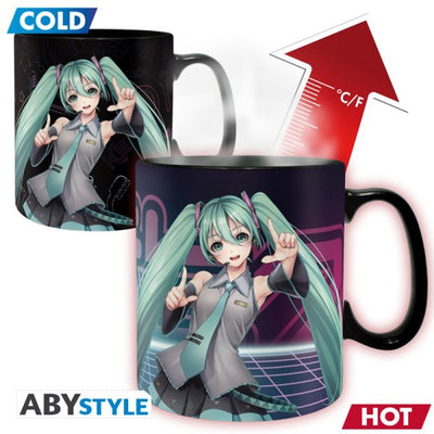 Abystyle hatsune miku - taza con cambio de calor - 460 ml - hatsune miku - cartón