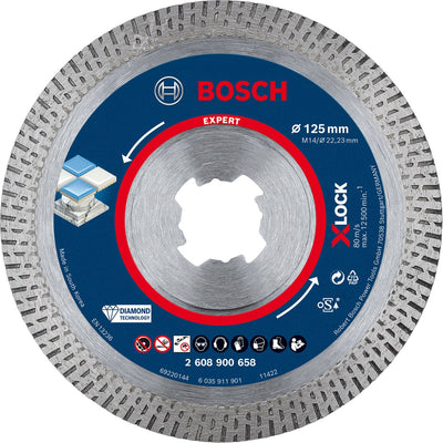Bosch accesorios expertos disco de corte de diamante hardceramic x-lock 125 x 22,23 x 1,6 x 10 mm - 1 pieza(s) - 2608900658
