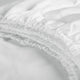 Sábana bajera ajustable Cinderella Sundays - topper - 100% satén de algodón - 200x210 cm - hasta 15 cm - blanco