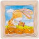 Goki Madera de madera Puzzle Vegetable Garden, 53 °.