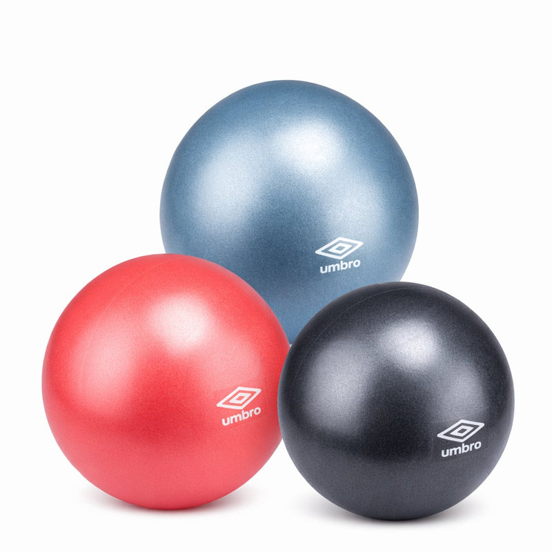 Set di palline per pilates Umbro - 3 palline per pilates da 18, 22 e 25 cm - per uso domestico, fisioterapia e allenamento - set di palline compatte per riabilitazione, forza centrale e stabilità