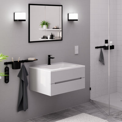 Hansgrohe logis fine - miscelatore lavabo - funzionamento monocomando - cool start risparmio energetico - senza scarico - 110mm - nero opaco
