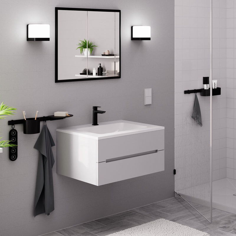 Hansgrohe logis fine - miscelatore lavabo - funzionamento monocomando - cool start risparmio energetico - senza scarico - 110mm - nero opaco
