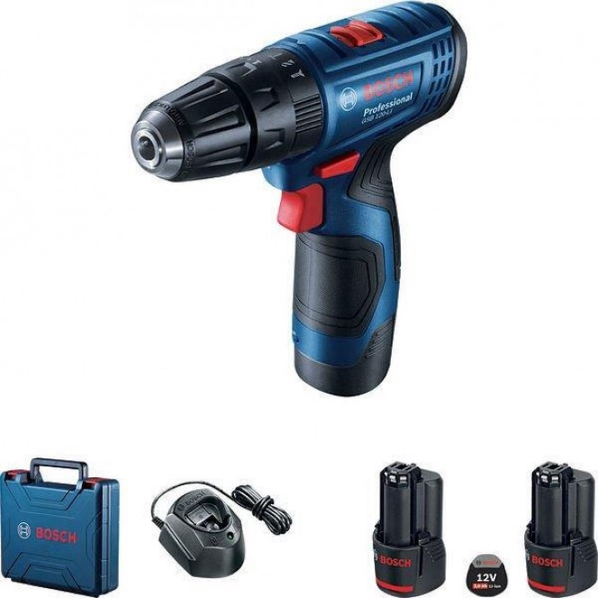 Bosch gsb 120-li serie - klopboormachine - 12v accu - 14 30 nm - pistolengreep