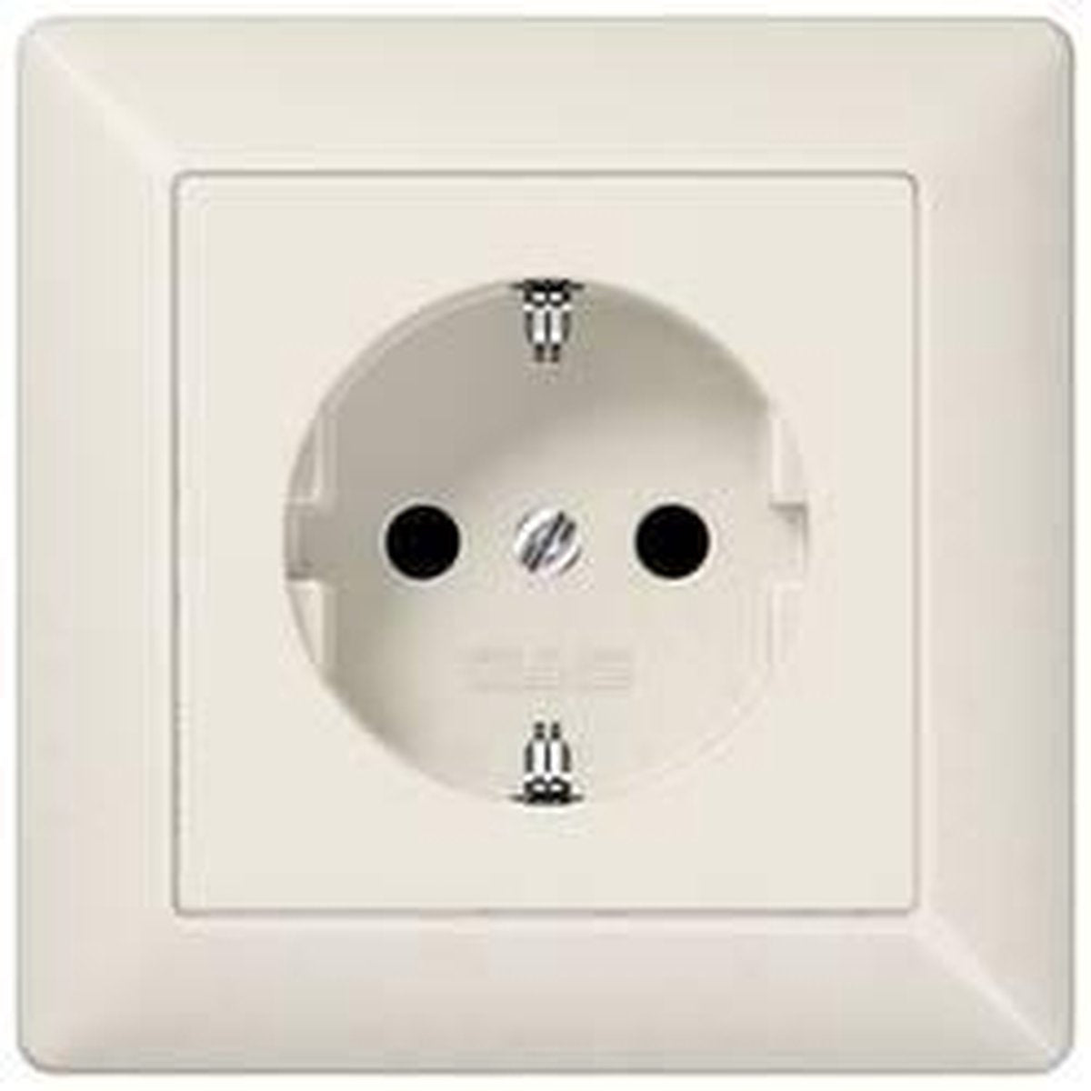 Enchufe de pared Jung as1520 con conexión a tierra, 1 elemento blanco crema