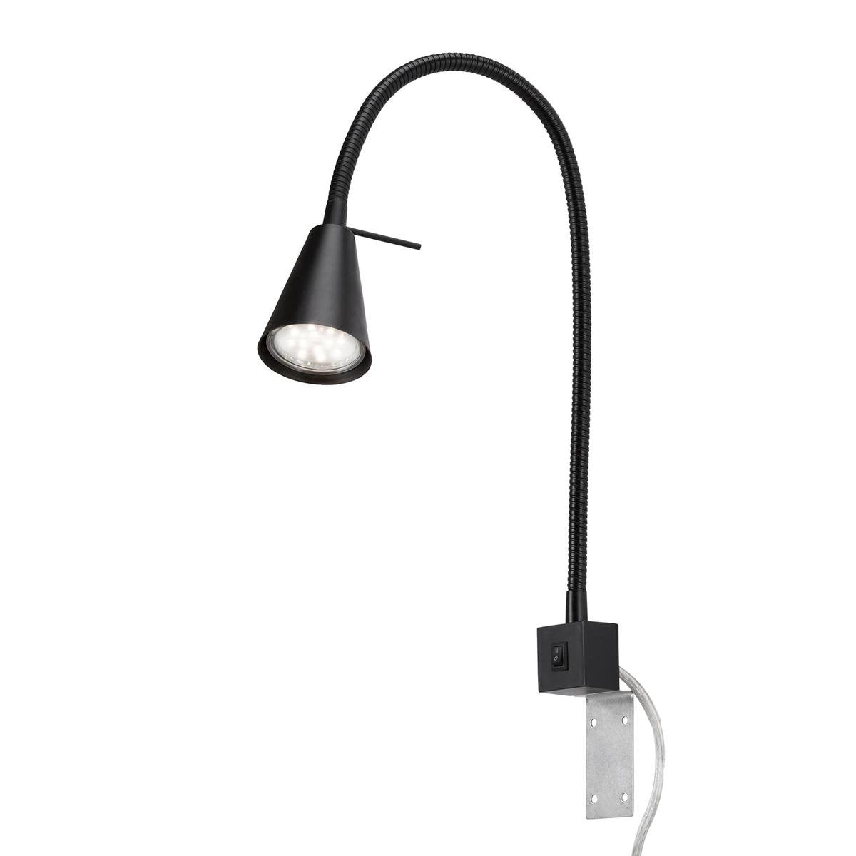 Briloner tuso - lampada da parete - lampada da comodino - incl. luce bianca calda 3.000 k - gu10 - nero - metallo - 40,3 x 21,7 x 5,8 cm