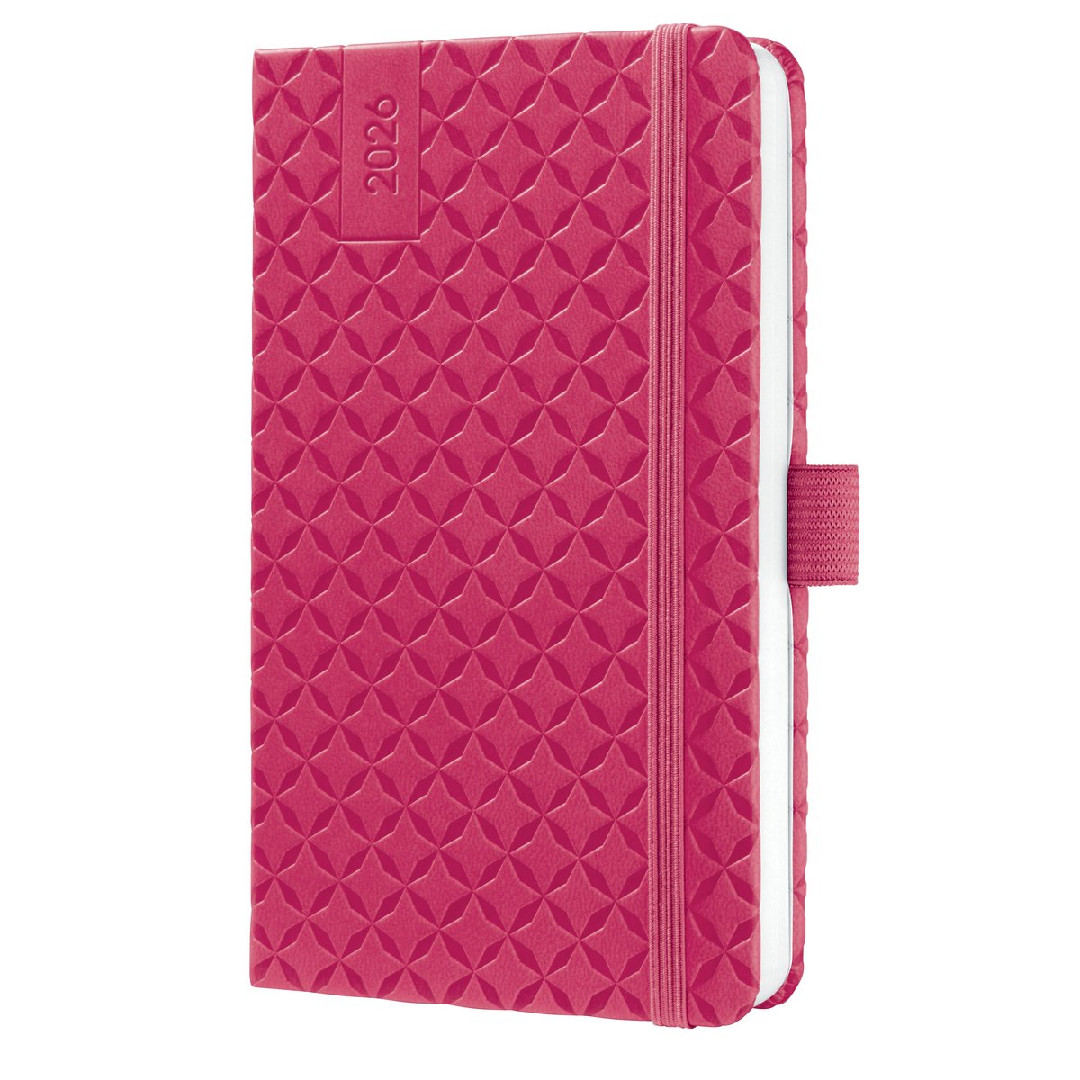 Sigel agenda semanal flair 2026 - tamaño A6 - rosa fucsia - tapa dura - si-j6104
