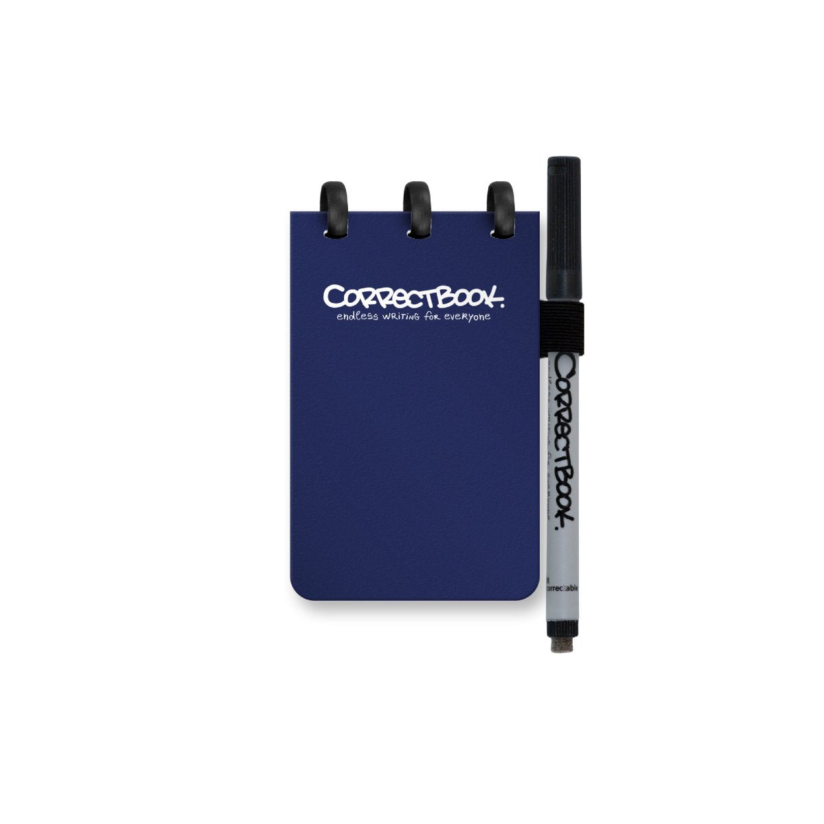 Correctbook a7 uitwisbaar notitieboek – herbruikbaar schrift – midnight blue – blanco – inclusief pen wisdoekje – pocketformaat