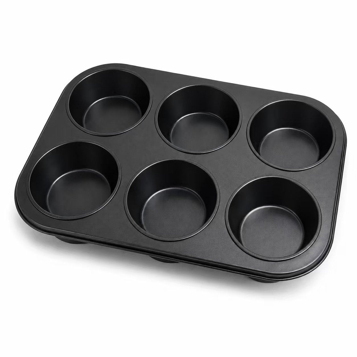 Stampo per muffin Sans Marque Kozie, 6 pezzi, senza marchio, senza pfas, con rivestimento antiaderente, per muffin e cupcake.