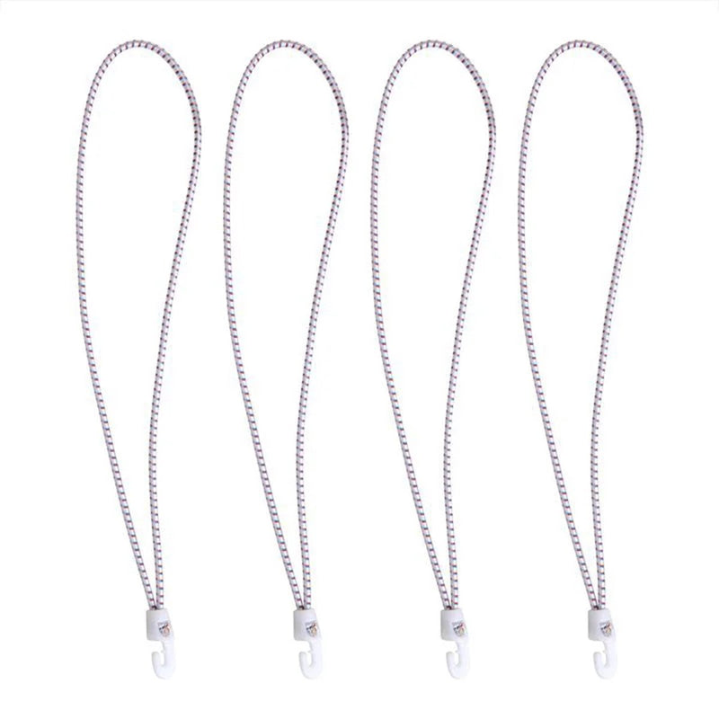 Proplus zeilbinder met nylonhaken - 35 cm - wit - 4 stuks