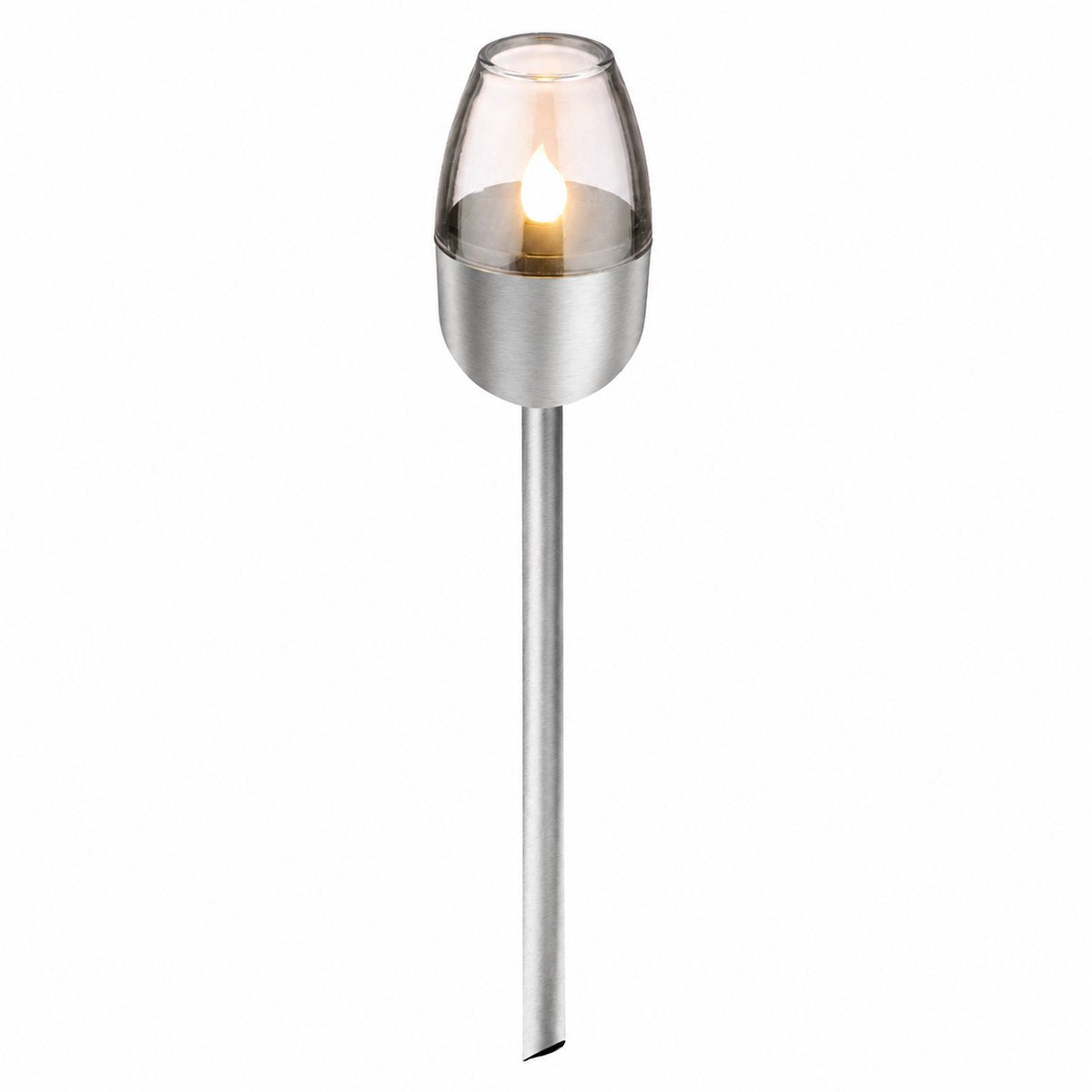 Grundig iluminación solar para jardín con energía solar - lámpara de jardín con efecto llama - iluminación exterior ip44 - 6-8 horas de combustión - ø6 x 38,5 cm