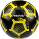 Mini pallone da calcio Avento - power strike - nero giallo - misura 3 - ø ca. 19 cm