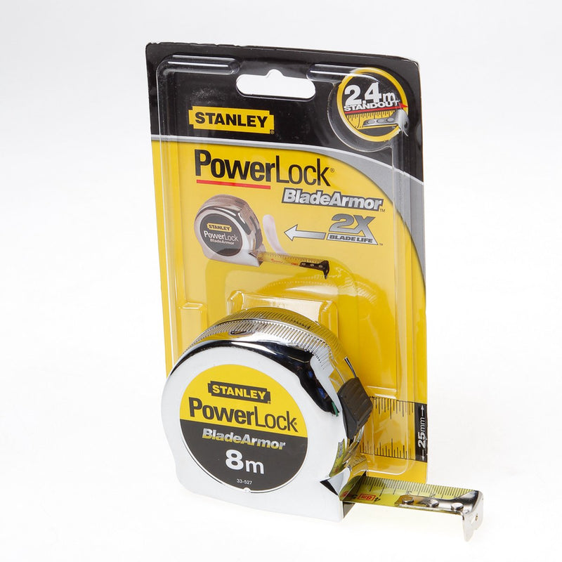 Cinta métrica Stanley powerlock blade armour 8m - 25mm - 0-33-527 - 0-33-527