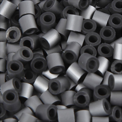 Cuentas para planchar Nabbi, medidas 5x5 mm, medida de agujero 2,5 mm, medianas, plateadas (32262), 6000 piezas 1 caja