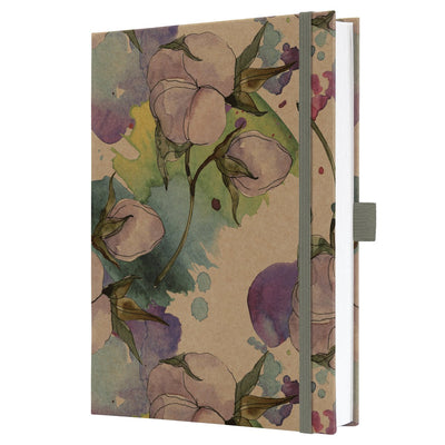 Quaderno Sigel Jolie - formato A5 - kraft - fiori di puro cotone - si-jn855