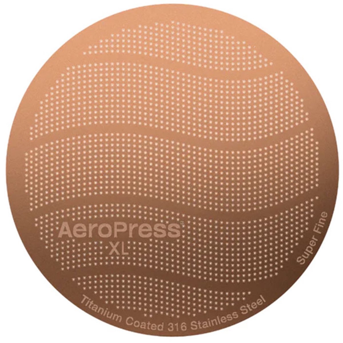 Aeropress - gold tone metal filter - xl