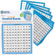 Recursos de aprendizaje juguetes educativos: cien tablones laminados, juego de 10. - 3+