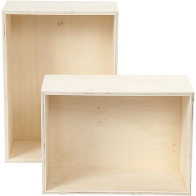 Scatole espositive aziendali Creativ, rettangolo, h: 27+31 cm, p: 12,5 cm, l: 19,5+22,5 cm, 2 pezzi 1 set